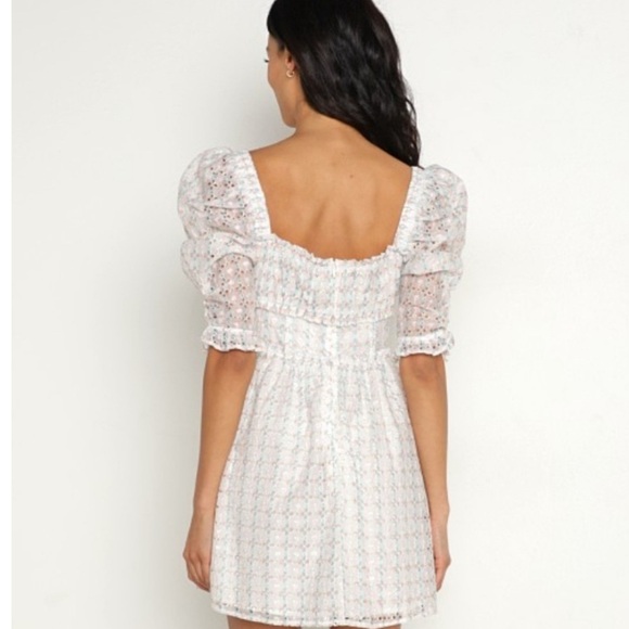 For Love & Lemons Libby Mini Dress White Small - Picture 4 of 13